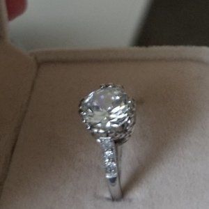 Beautiful "Antique" White Gold Ring - image 1